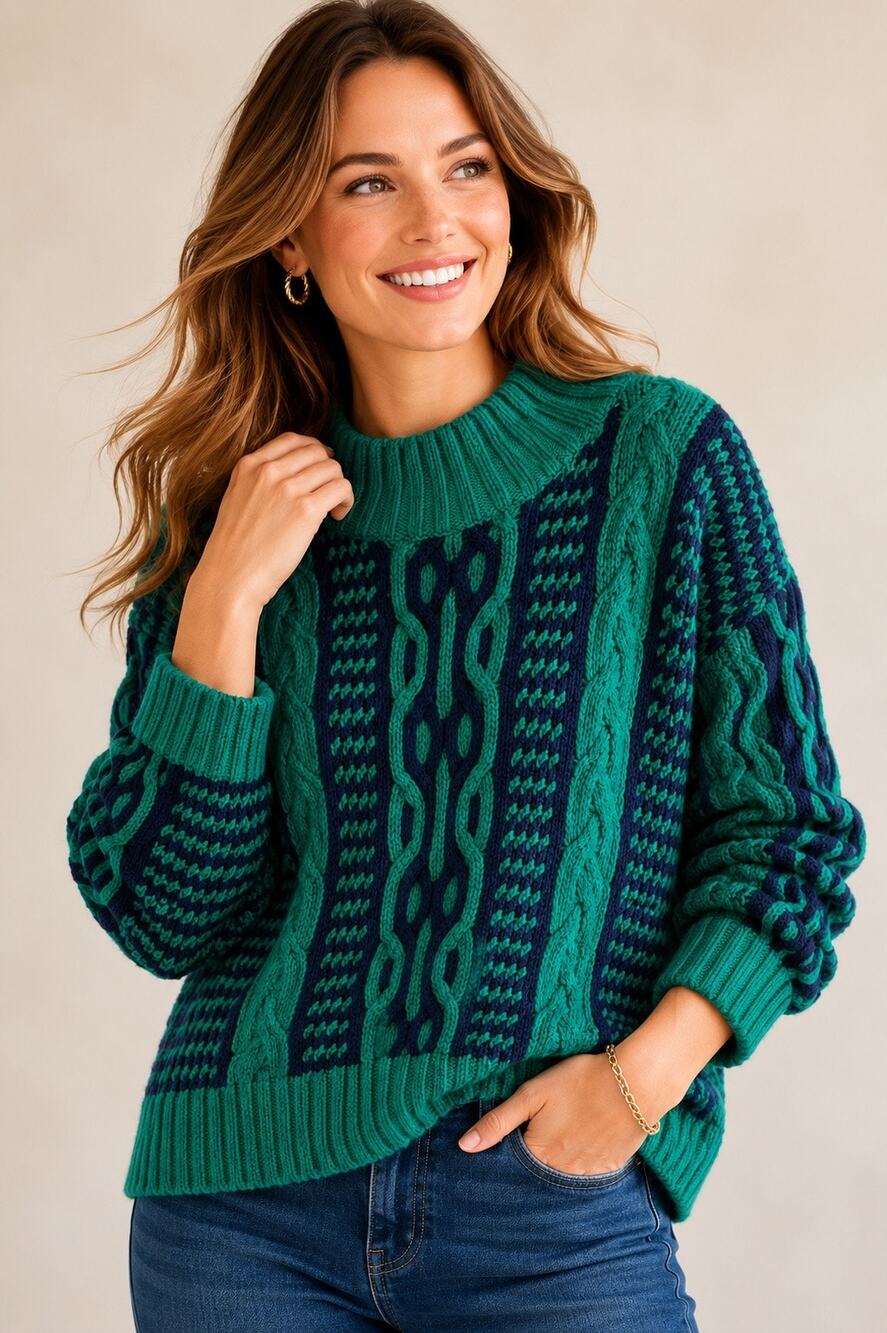 Talbots Chunky Cable Knit Sweater – Size XL
